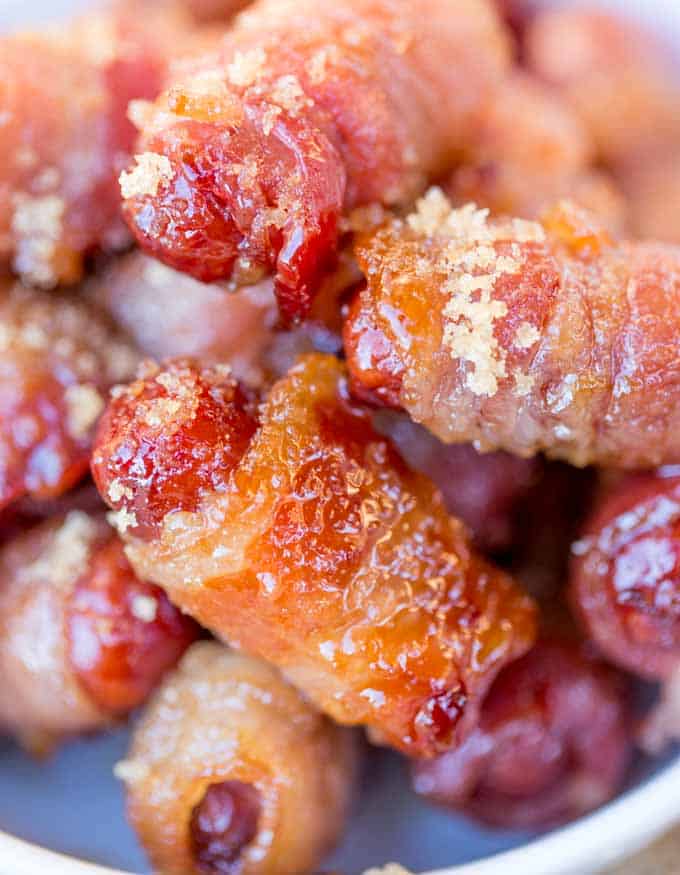 Sweet And Spicy Bacon Wrapped Little Smokies - A Southern Soul