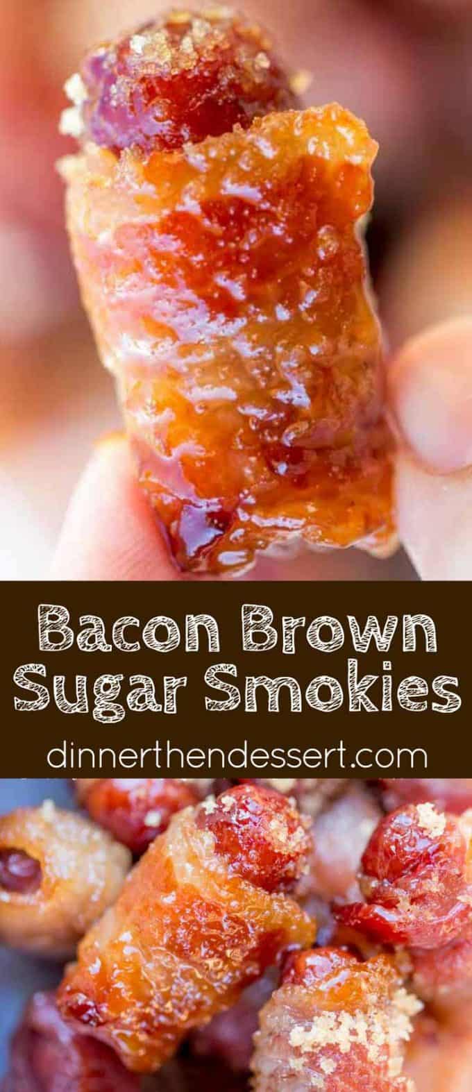 Bacon Brown Sugar Smokies are the quintessential party food that everyone fights over even though they're so easy to make! Just three ingredients plus I have five flavor add-in options for you!