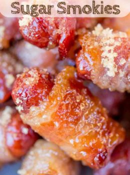 Bacon Brown Sugar Smokies are the quintessential party food that everyone fights over even though they're so easy to make! Just three ingredients plus I have five flavor add-in options for you!