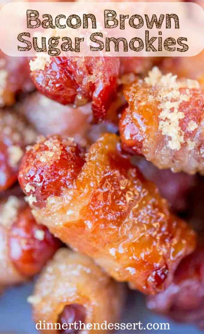 Bacon Brown Sugar Smokies are the quintessential party food that everyone fights over even though they're so easy to make! Just three ingredients plus I have five flavor add-in options for you!