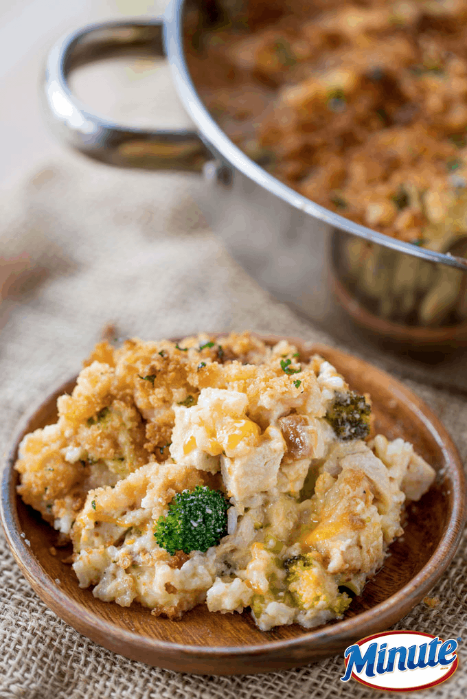 Cheesy Chicken Broccoli Rice Casserole Dinner Then Dessert