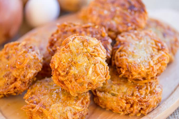 Perfect Potato Latkes with just a few ingredients and a bit of soaking time have the crispiest exteriors with the fluffiest centers. There won't be a single one left over.