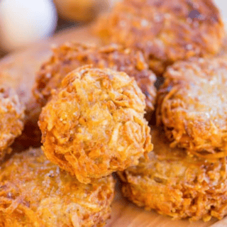 close up of single latkes