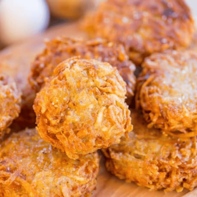 close up of single latkes