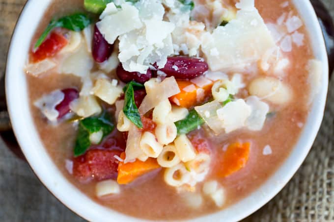 how to make minestrone soup in a crock pot