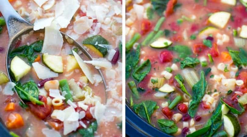 Rezept für Minestrone-Suppe aus dem Slow Cooker
