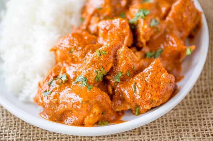 Slow Cooker Indian Butter Chicken Recipe - Dinner Then Dessert