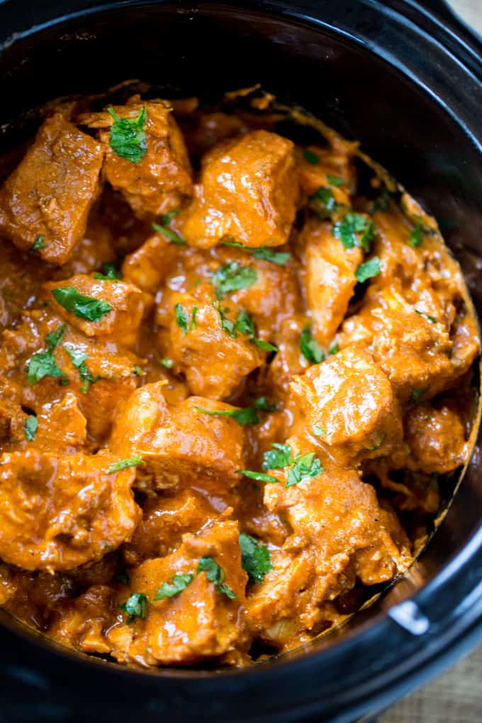 Slow Cooker Indian Butter Chicken Recipe Dinner Then Dessert