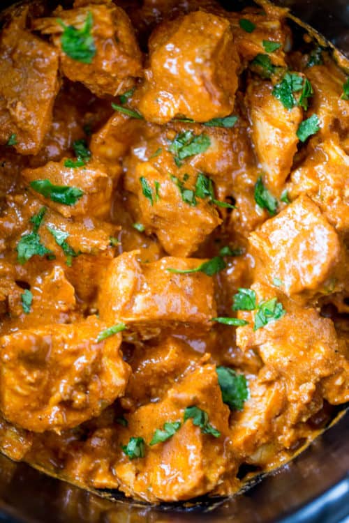 Slow Cooker Indian Butter Chicken Recipe [+VIDEO] - Dinner Then Dessert