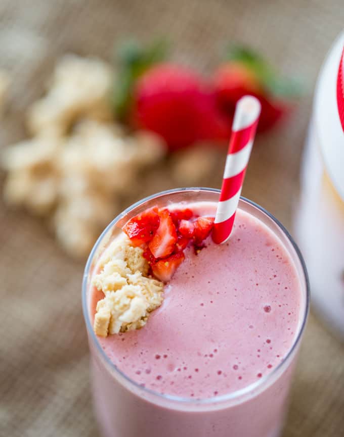 Strawberry Shortcake Smoothie - Dinner, then Dessert