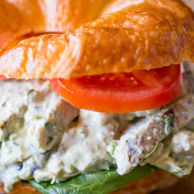 Creamy Lemon Basil Chicken Salad Dinner, then Dessert