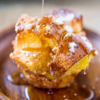 French toast bites with syrup