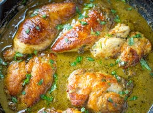 One Pot Basil Chicken Coconut Curry is a mild flavored curry with a bit of a kick from jalapenos that even curry haters with love and it's a breeze to make in one pot!