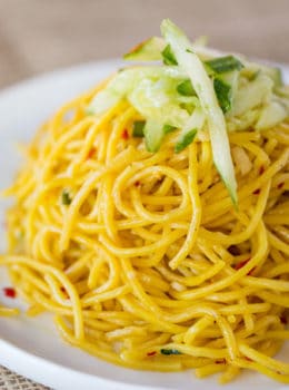 P.F. Chang's Garlic Noodles are a quick and easy Chinese noodle dish copycat dish you can make without the heavy flavors of a chow mein and as the perfect base for your favorite stir fry meals.