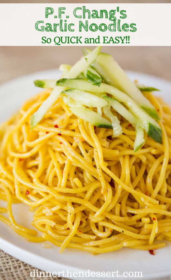 P.F. Chang's Garlic Noodles are a quick and easy Chinese noodle dish copycat dish you can make without the heavy flavors of a chow mein and as the perfect base for your favorite stir fry meals.