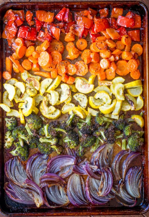 Rainbow Roasted Vegetables Dinner, then Dessert