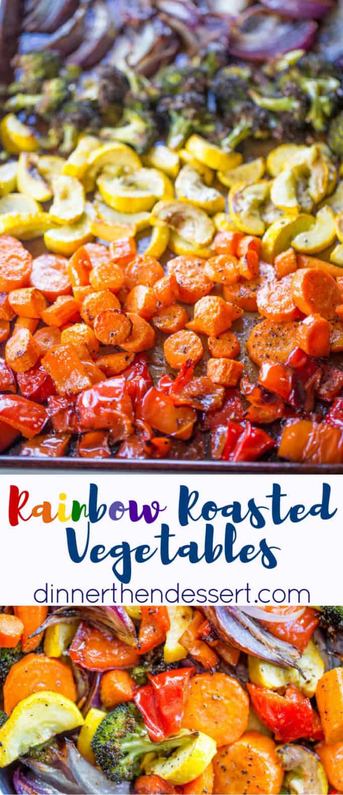 collage of roasted veggies