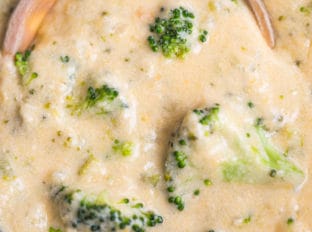 broccoli cheese soup made in a slow cooker