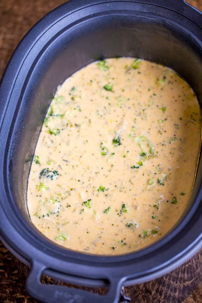 broccoli cheddar soup in slow cooker