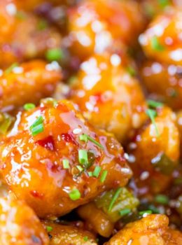Asian Sweet Chili Chicken is so crispy, sticky, sweet, slightly spicy and completely addicting you won't even miss your favorite Asian takeout.