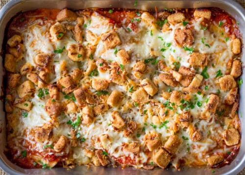 Chicken Parmesan Casserole - Dinner, then Dessert