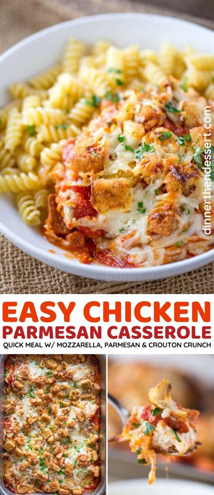 Chicken Parmesan Casserole collage