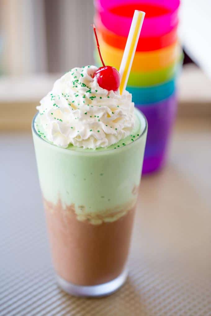 McDonald's Chocolate Shamrock Shake (Copycat) Dinner