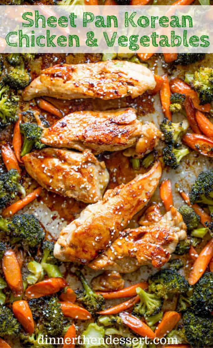 Sheet Pan Korean Chicken and Vegetables - Dinner, then Dessert