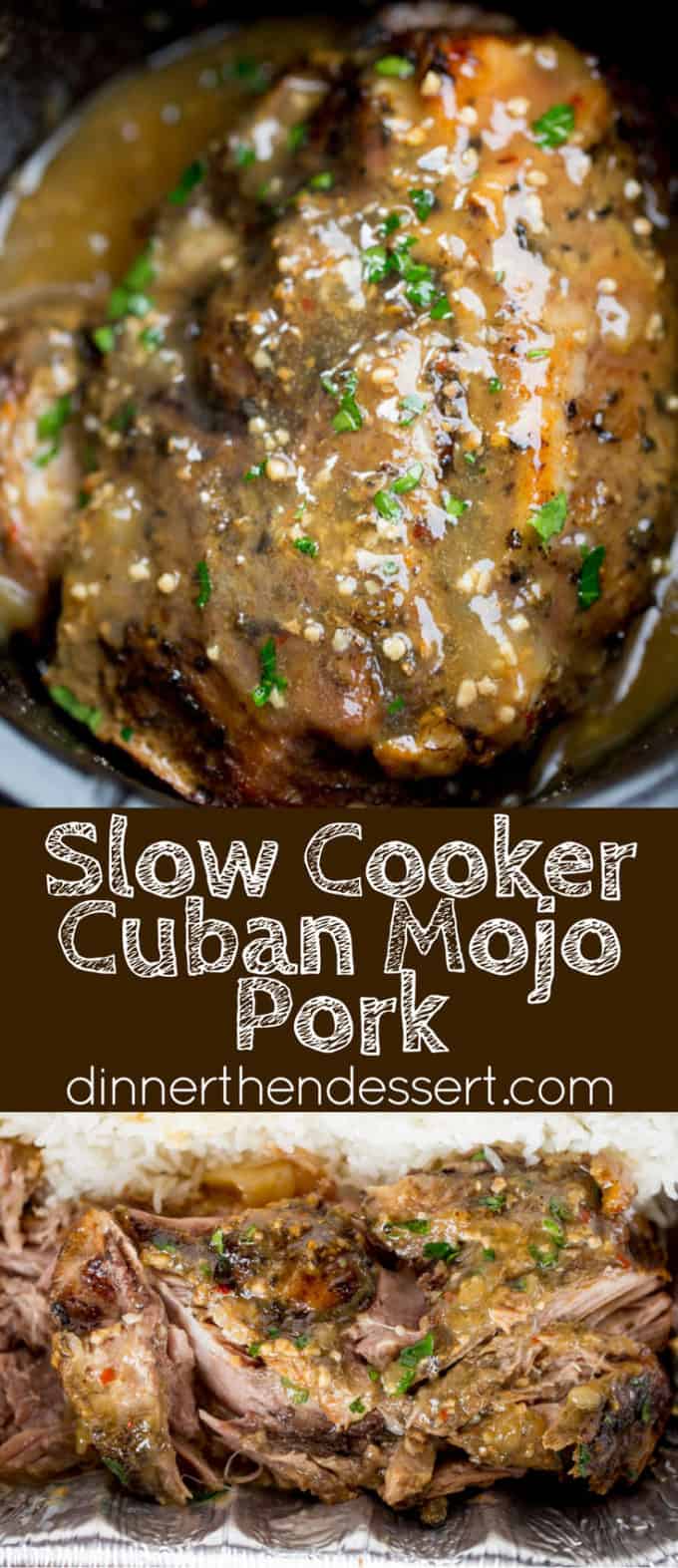 Slow Cooker Cuban Mojo Pork made with citrus, garlic, oregano and cumin takes almost no prep time and makes a fantastic, flavorful meal your family will love any night of the week!