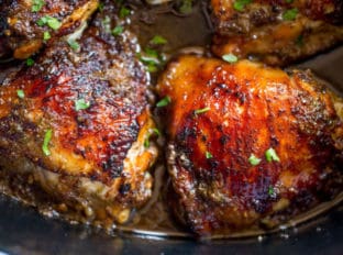 Slow Cooker Jerk Chicken is a quick recipe with fantastic authentic Jamaican flavors of peppers, onions, allspice and cloves and with no mess to clean up.