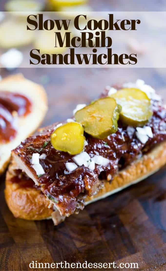 Sandwiches with baby back rib meat topped with the classic McDonald's bbq sauce, onions and pickles.