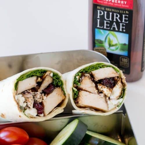 Balsamic Chicken Goat Cheese Wraps Dinner, then Dessert