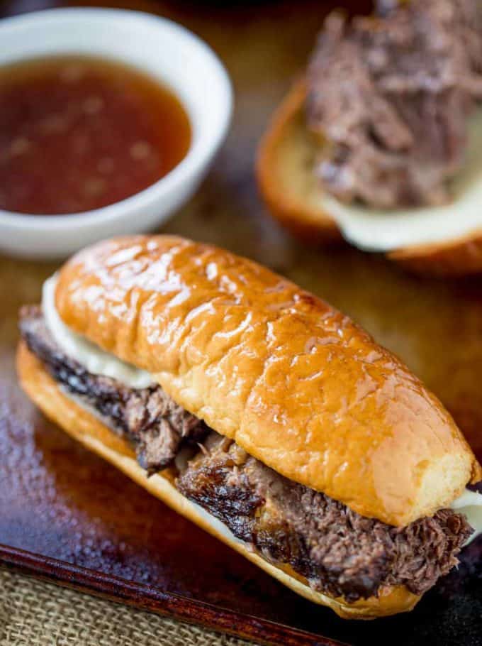 We LOVED these Slow Cooker French Dip Sandwiches!
