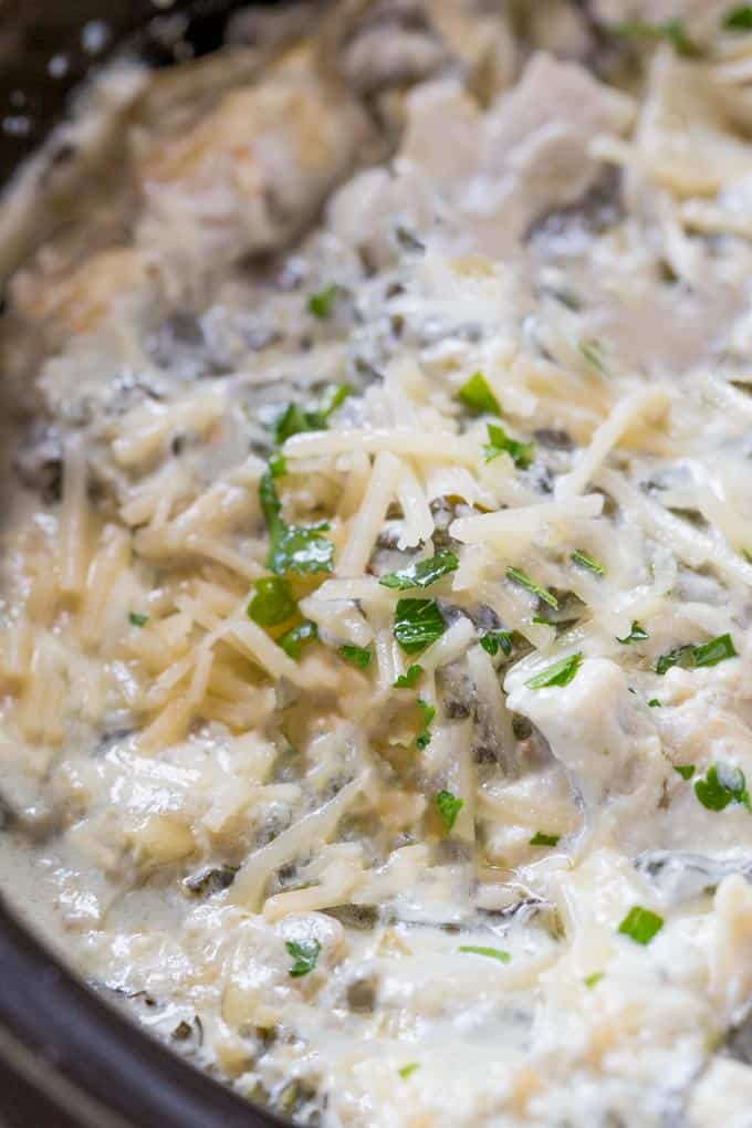 How to make Spinach Artichoke Dip in the slow cooker