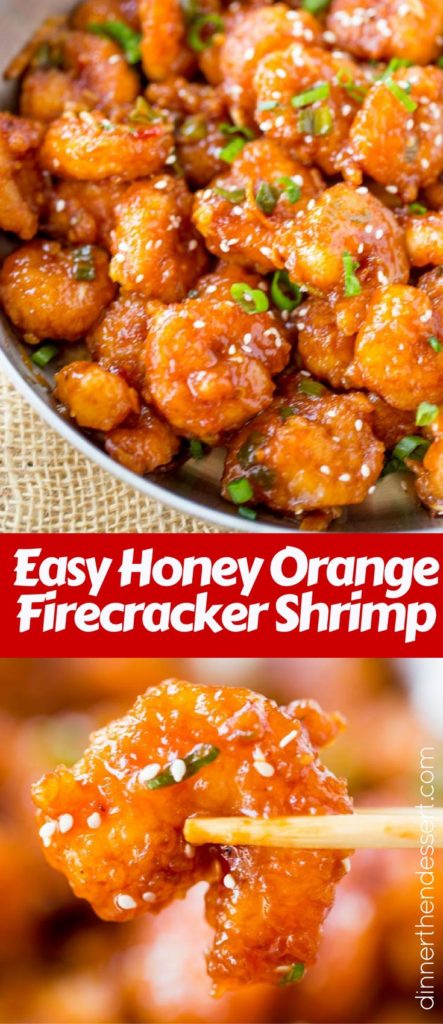 Honey Orange Firecracker Shrimp is sweet, spicy, sticky and crispy and so easy to make you'll throw your Chinese food takeout menus away!