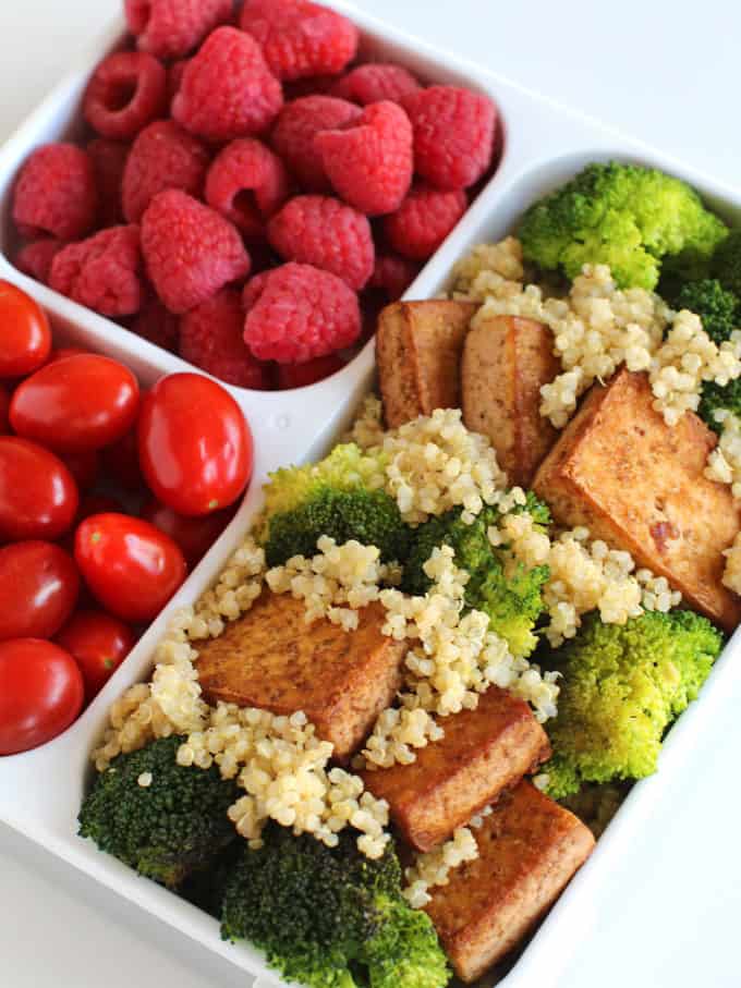 Marinated Tea Tofu and Broccoli with Quinoa is a healthy, flavorful lunch option with crispy marinated tofu over fluffy quinoa. A perfect lunch option.