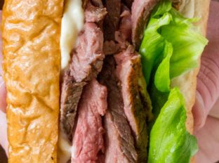 Slow Cooker Roast Beef Sandwiches with homemade horseradish that take less than two hours from start to finish and tastes amazing!