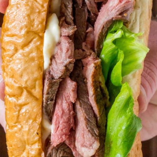 Slow Cooker Roast Beef Sandwiches with Horseradish Dinner, then Dessert