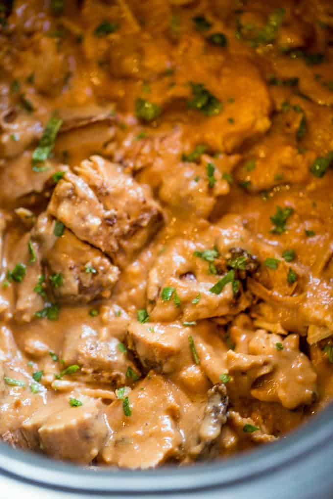 Easy Slow Cooker Thai Peanut Chicken Recipe Dinner, then Dessert