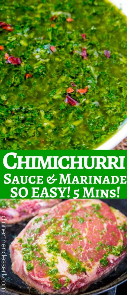 Chimichurri Sauce is an addicting, crazy easy marinade and sauce you'll enjoy all summer long that is the perfect topping (and marinade) to all things grilled.
