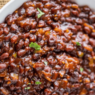 Cooked beans in a bowl