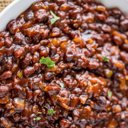 Cooked beans in a bowl