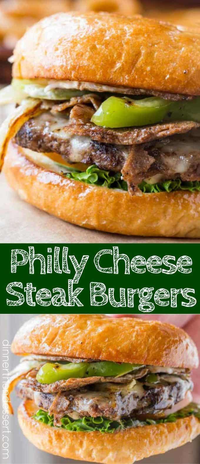 Philly Cheese Steak Burgers are the perfect cookout burger that friends and family will love!