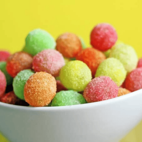 bowl of colorful grapes
