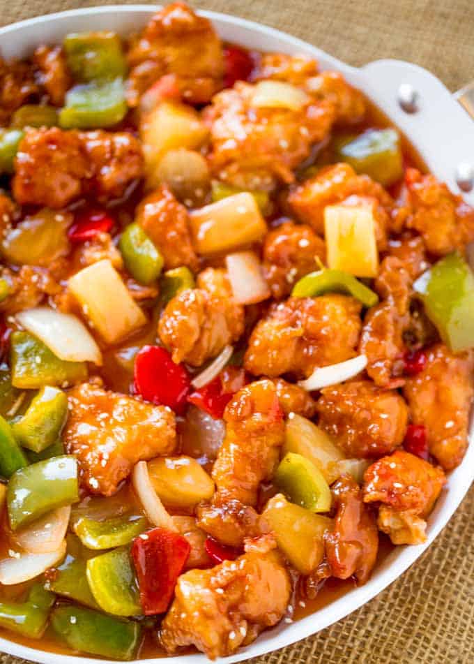 Sweet and Sour Chicken {Popular Recipe!} - Dinner, then Dessert