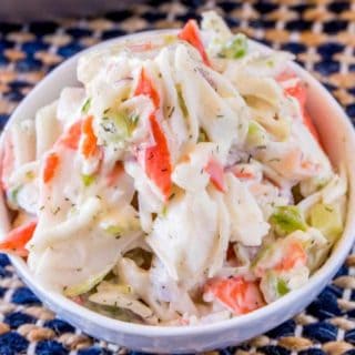 Just ten minutes for this Crab Salad Seafood Salad!