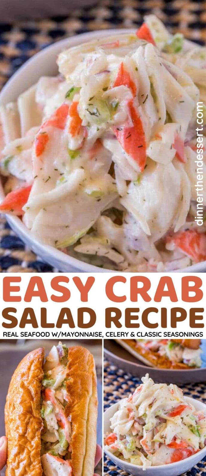 Crab Salad (Seafood Salad) Collage