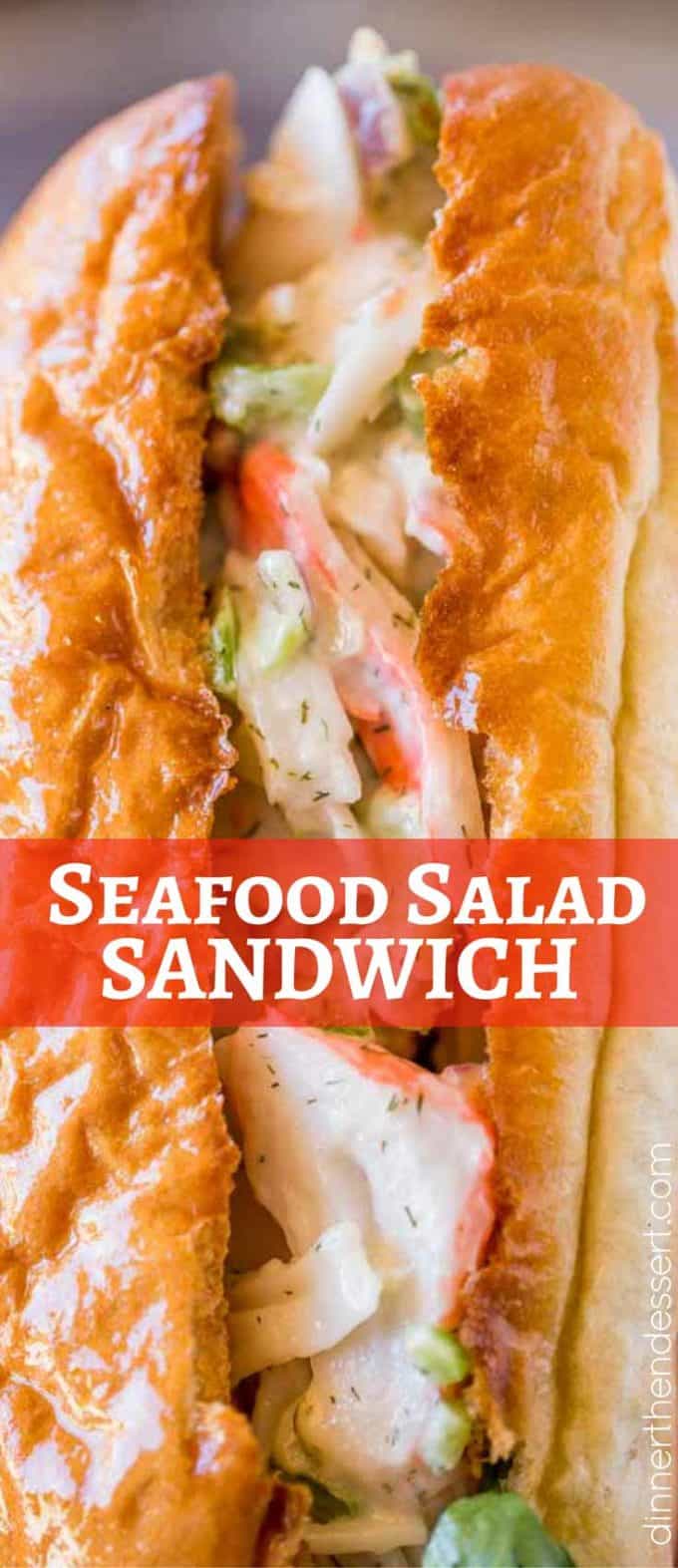 Crab Salad Seafood Salad Sandwich with easy to make Seafood salad!