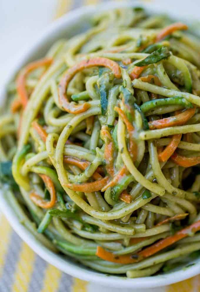 Easy Thai Green Curry Noodles that take just 20 minutes to make (including cooking the pasta!) and have the best coconut, ginger and garlic flavor with hidden veggies!