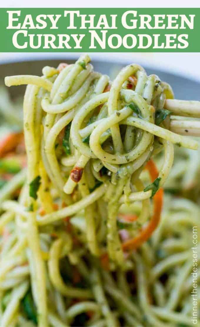 We LOVE this Easy Thai Green Curry Noodles, they take just 20 minutes!
